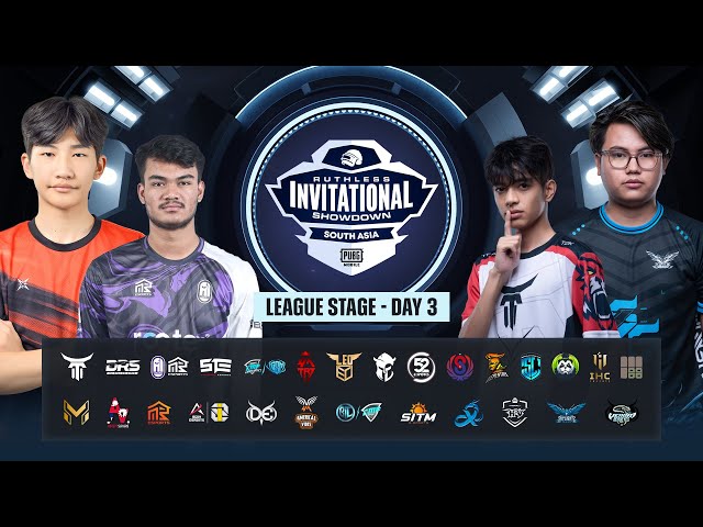 [HINDI] PUBG MOBILE RUTHLESS INVITATIONAL SHOWDOWN | LEAGUE STAGE | DAY 3| FT. #DRS #SG #STE #A1 #I8