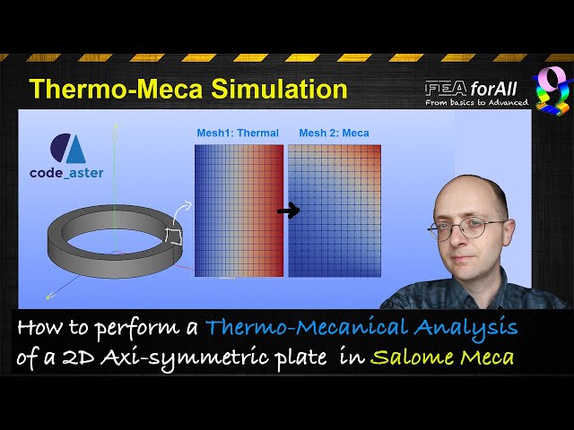 [Salome Meca Tutorial] Thermo Mechanical Analysis of a 2D Axisymmetric plate