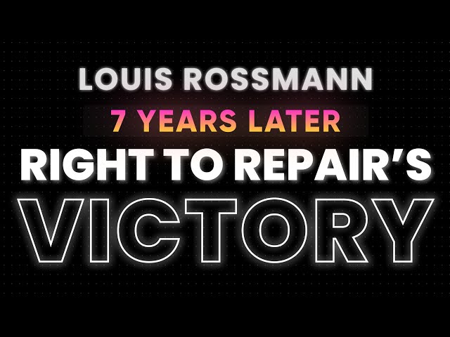 Right to Repair bill PASSES - 7 years of work FINALLY GOT SOMEWHERE!