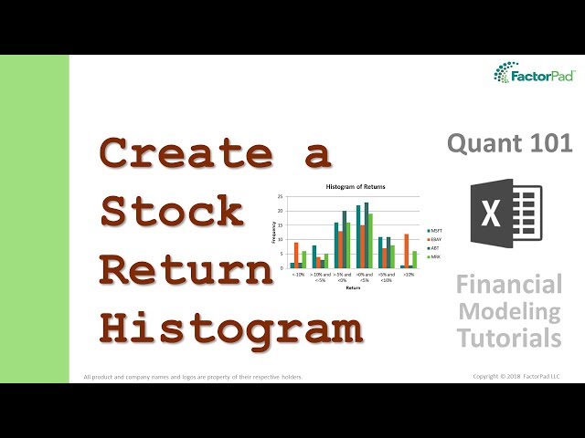Stock return frequency distributions and histograms in Excel | Financial Modeling Tutorials