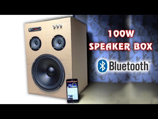 How to make 100W Bluetooth Speaker Box from Cardboard