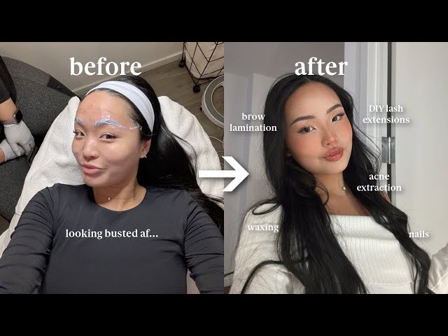 EXTREME GLOW UP TRANSFORMATION: how to glow up, everything shower, brow lamination, waxing, & more!