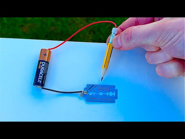 How To Make Simple Pencil Welding Machine At Home With Blade | practical invention