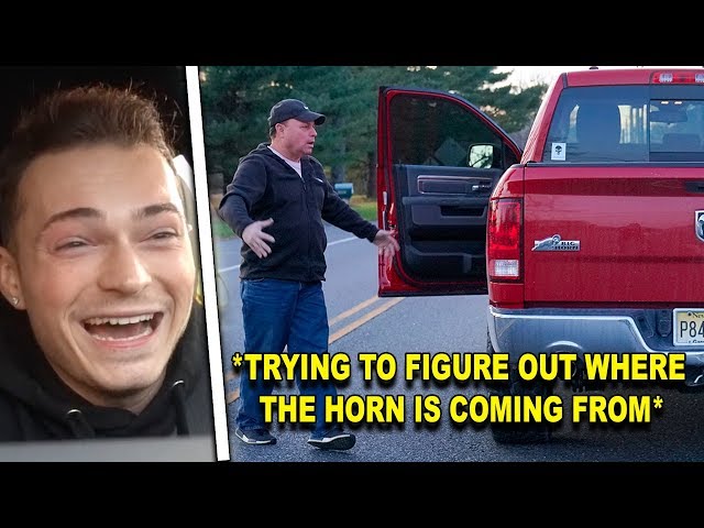 I Wired A Horn To My Dads Brake Pedal *SO MAD* - Funniest Prank Ever
