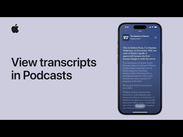 How to view transcripts in Apple Podcasts on iPhone and iPad | Apple Support