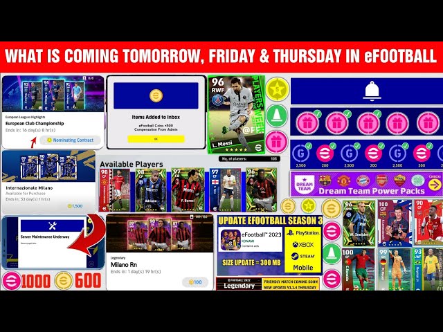 What Is Coming On Tomorrow, Friday And Thursday In eFootball 2023 Mobile | Free Coins, Matchdays