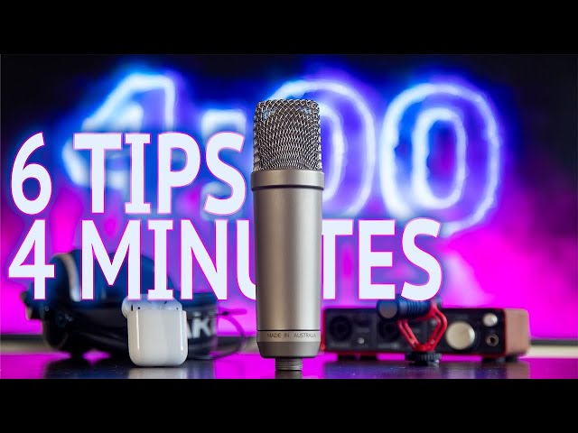 6 Audio Tips In 4 Minutes // Elevate Your Production Quality