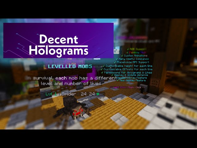 DecentHolograms Plugin [FREE] | Minecraft Hologram plugin