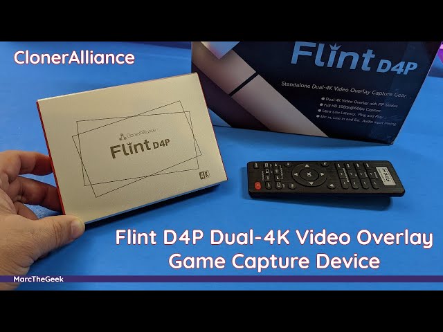 ClonerAlliance Flint D4P Dual-4K Video Overlay Game Capture Device