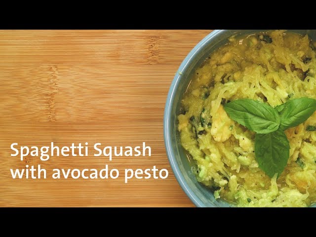 Spaghetti Squash with Easy Avocado Pesto