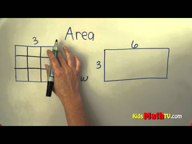 Learn how to calculate the area of a square and rectangle. Math lesson for kids