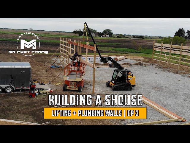 Building a Shouse | Framing: Lifting + Plumbing Walls | Ep3