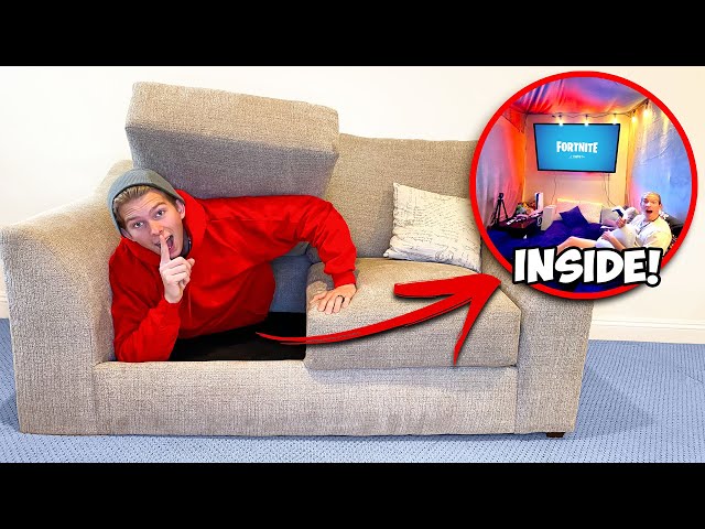 Secret Hidden Couch Entrance to WORLDS Comfiest Fort! *PS5*