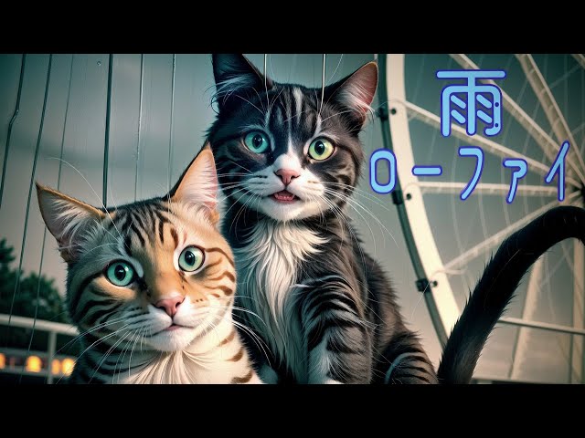 🌧️🐱Unwind and Relax: Rainy Day Lofi Beats with Adorable Cats🎧