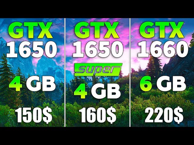GTX 1650 SUPER vs GTX 1650 vs GTX 1660 Test in 8 Games
