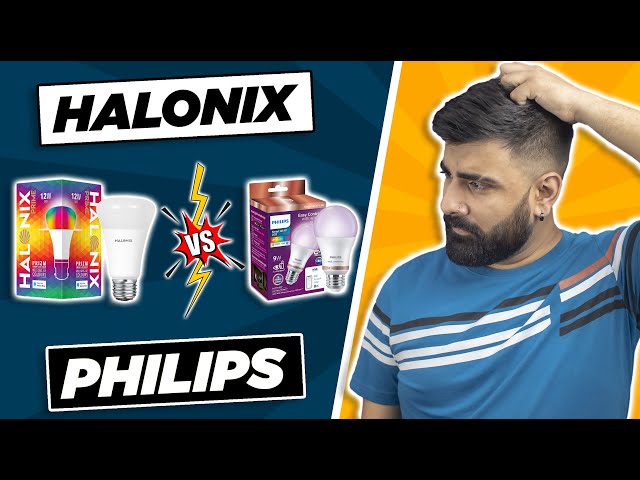 Phillips Wiz 9W vs Halonix RGB 12W LED Bulb: Complete Setup and Difference! (Hindi) [2022]