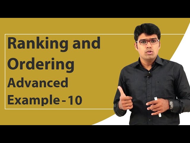 Ranking and Ordering | Advanced Example - 10 | TalentSprint