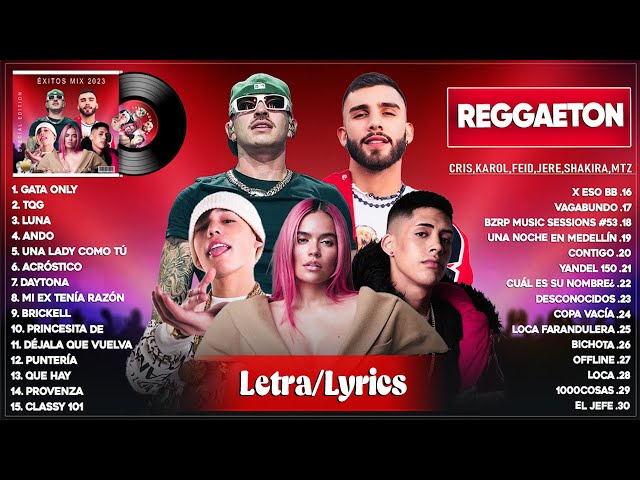 Cris MJ, Karol G, Feid, Jere Klein, Shakira, MTZ Reggaeton Mix 2024 (Letra/Lyrics) Lo Mas Nuevo 2024