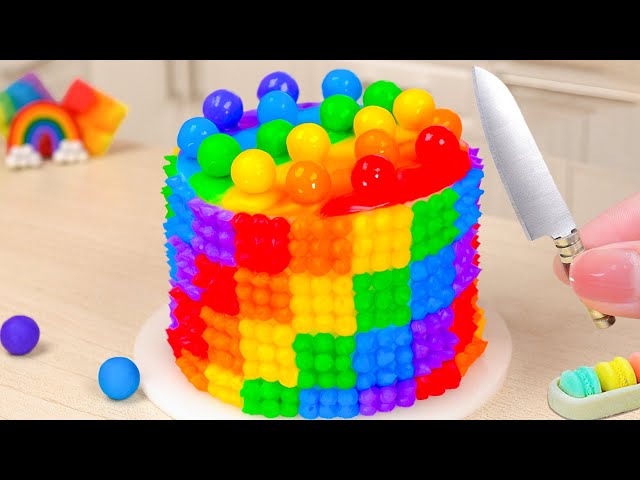 Sweet Rainbow Buttercream Cake 🌈 How To Make Cute Miniature Rainbow Cake 🍰 1000+ Mini Cake Ideas ❤️