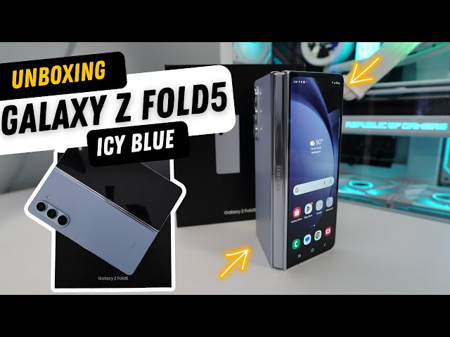 Samsung Galaxy Z Fold 5 Icy Blue Unboxing & First Impressions