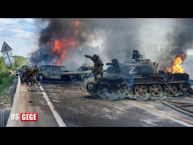 Brutal Moment! Ukrainian Marines Blow Up 5 Russian Tanks and 12 Armored Vehicles Near Avdiivka