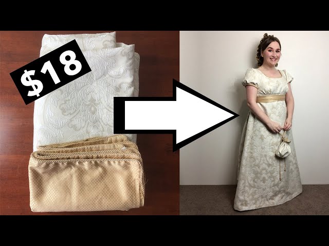 Turning a Quilt and 2 Pillow Covers into a Regency Dress for only $18 - Anyone can start costuming!