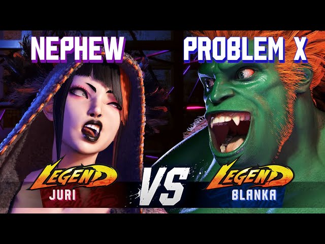 SF6 ▰ NEPHEW (Juri) vs PROBLEM X (Blanka) ▰ High Level Gameplay