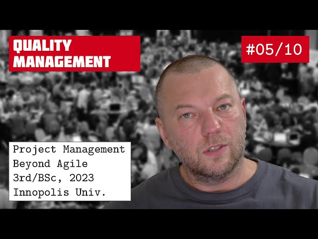 PMBA 5/10: Quality Management [project management crash course] [eng sub]