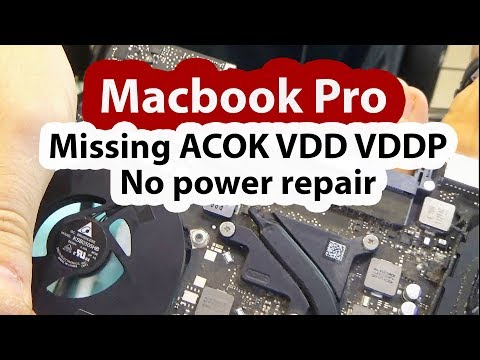2012 Macbook pro Dead no power No green light repair - Missing ACOK VDD VDDP