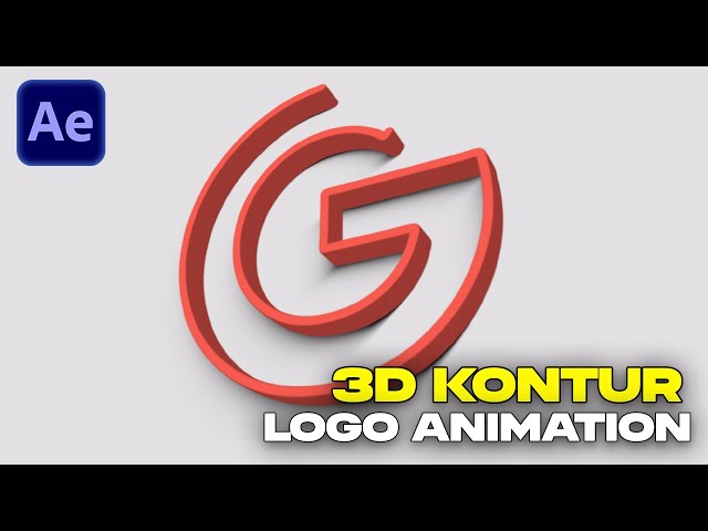 3D Kontur Logo Animation in After Effects | ohne Plugins
