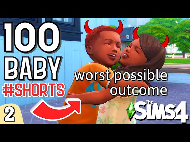 The WORST Possible Outcome for Twin Toddlers in The Sims 4: 100 Baby Challenge Ep 2 #Shorts