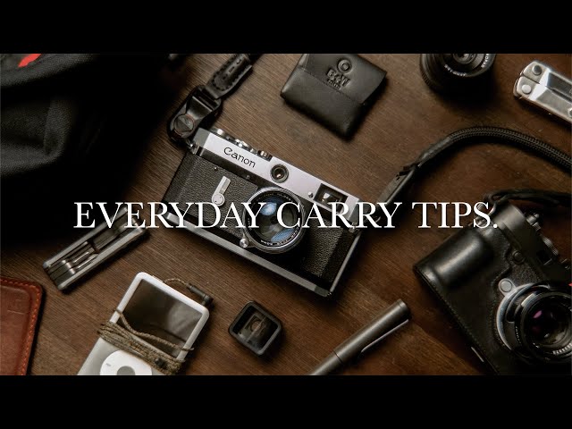 Photography carry tips.