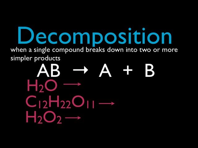 Chemical Reactions (4 of 11) Decomposition Reactions, An Explanation