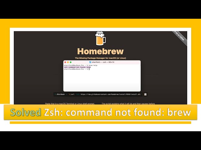 How to solve the homebrew installation problem "Zsh: command not found - brew"