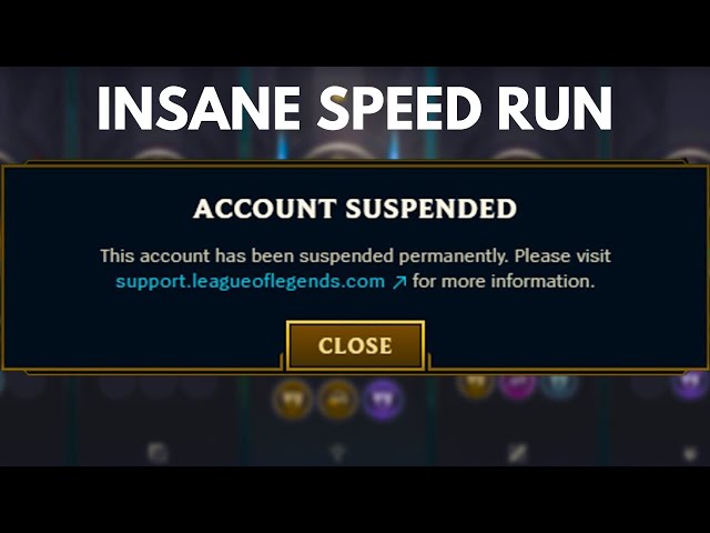 LEAGUE OF LEGENDS SPEED RUN TO PERMA BAN (WORLD RECORD)