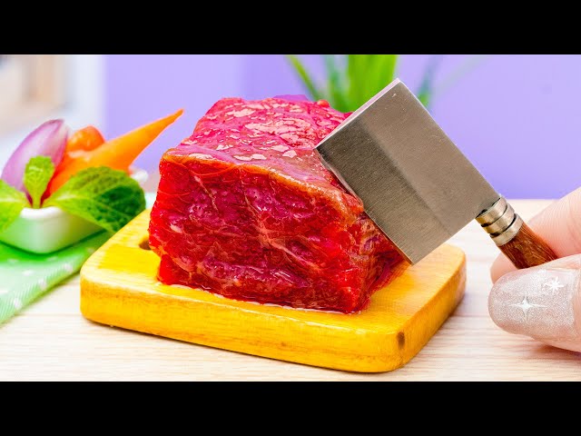 Delicious Miniature Beef salad | Best Of Miniature Food By Yummy Bakery Cooking