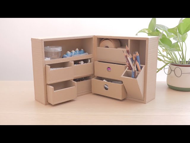 How to make a TOOLBOX from cardboard #cardboardcraft #toolbox #diy