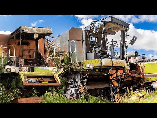 Abandoned Vehicles rusting away: Combine Harvester Graveyard | Lost Place