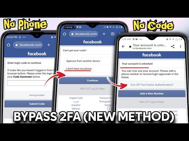 NEW! How to Bypass Two Factor Authentication 2FA Problem on Facebook 2024 Locked Out of Facebook