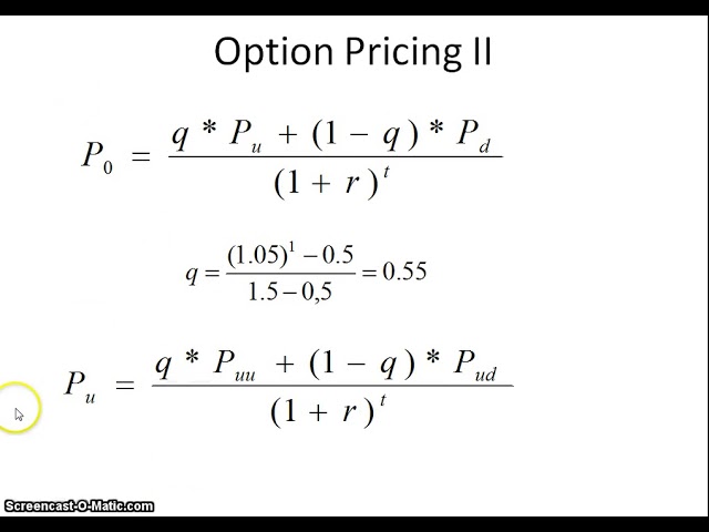 07   Option Pricing II Put