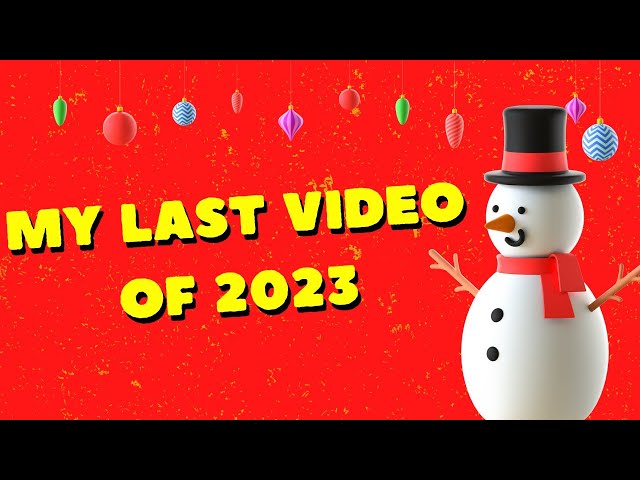 A personal message from Andrew - Last video of 2023