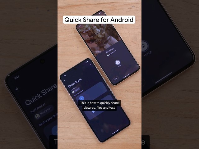 Quickly share files between two @android devices #QuickShare #Android #Google