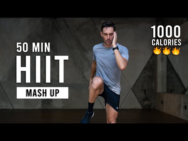 50 Min Fat Burning HIIT Workout | Burn 1000 Calories (Full Body, At Home)