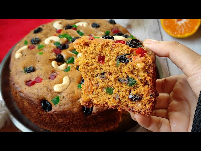 Wheat Plum Cake|Without Sugar, Egg, Oil,Butter,Oven,Rum|Fruit Cake|Christmas Special Rich Plum Cake