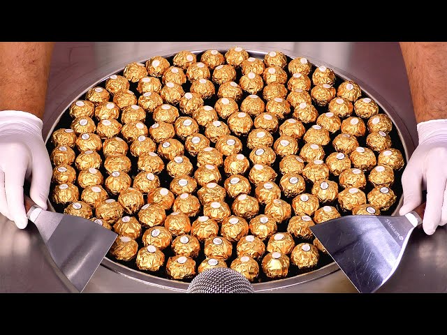 I Turn 100 Ferrero Rocher Into Ice Cream Rolls! (-30°C) | ASMR