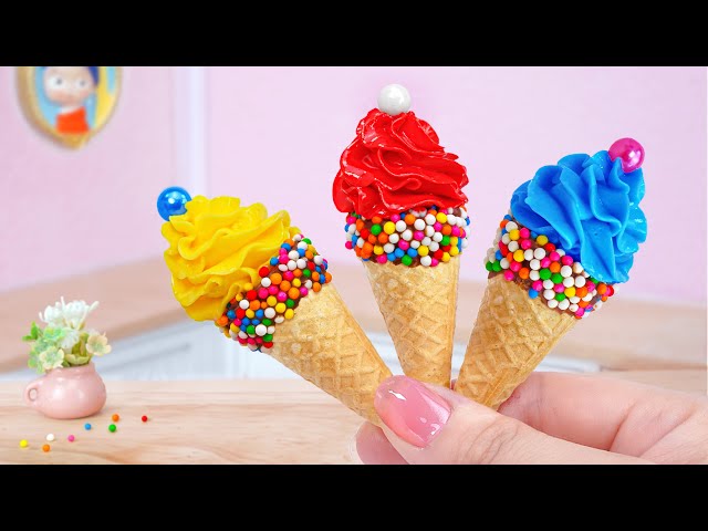 Ice Cream Making🍦Best Miniature Chocolate Ice Cream Cone Recipe 🍫 Mini Cakes Compilation
