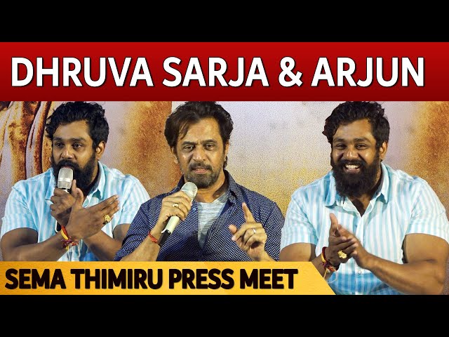 🔴 LIVE | Sema Thimiru Press Meet | Pogaru | Dhruva Sarja | Action King Arjun | Rashmika Mandanna