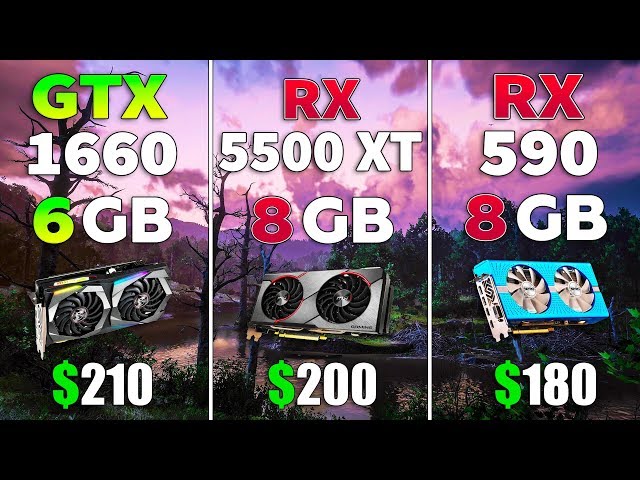 RX 5500 XT vs GTX 1660 vs RX 590 Test in 8 Games