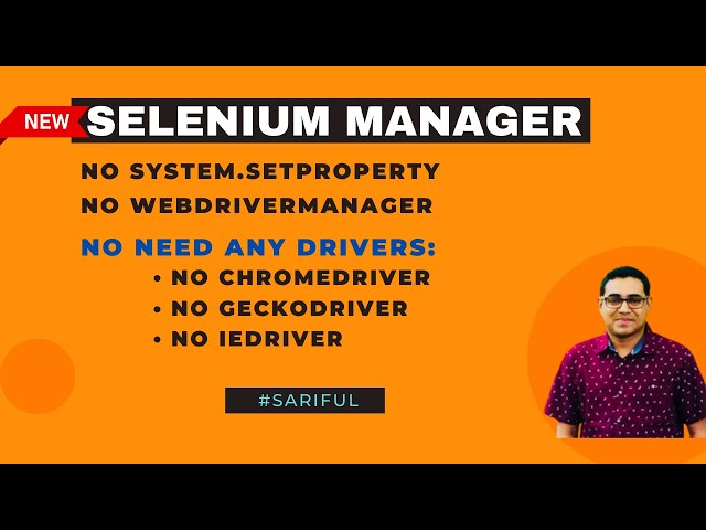Selenium Manager: Launch Browser without any Driver || No System property || No WebDriverManager