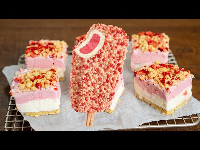 Strawberry Shortcake Ice Cream Bars - Good Humor Copycat